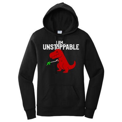 Cute & Funny I Am Unstoppable T-Rex Dinosaur Women's Pullover Hoodie