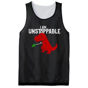 Cute & Funny I Am Unstoppable T-Rex Dinosaur Mesh Reversible Basketball Jersey Tank