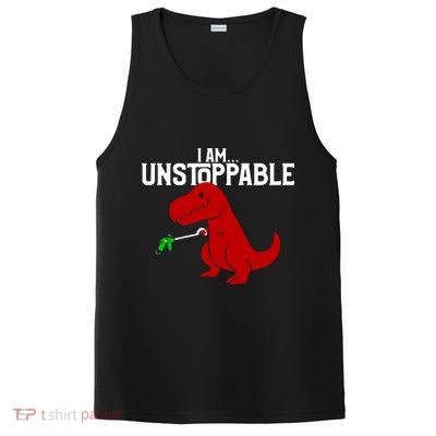 Cute & Funny I Am Unstoppable T-Rex Dinosaur PosiCharge Competitor Tank