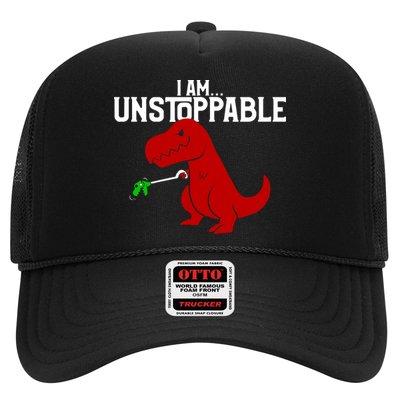 Cute & Funny I Am Unstoppable T-Rex Dinosaur Trucker Hat