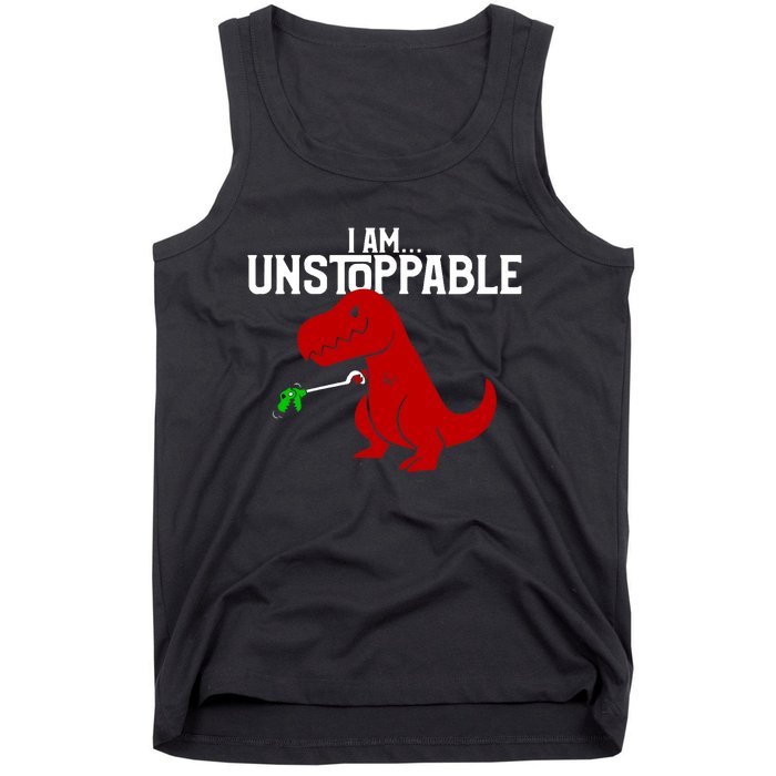 Cute & Funny I Am Unstoppable T-Rex Dinosaur Tank Top