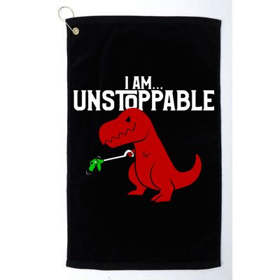 Cute & Funny I Am Unstoppable T-Rex Dinosaur Golf Towel