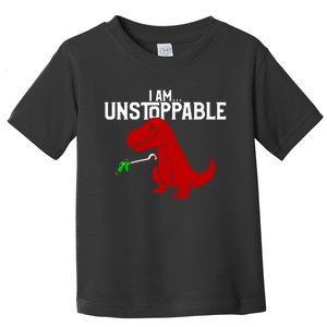 Cute & Funny I Am Unstoppable T-Rex Dinosaur Toddler T-Shirt