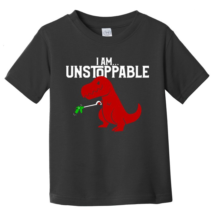 Cute & Funny I Am Unstoppable T-Rex Dinosaur Toddler T-Shirt