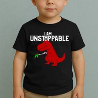 Cute & Funny I Am Unstoppable T-Rex Dinosaur Toddler T-Shirt