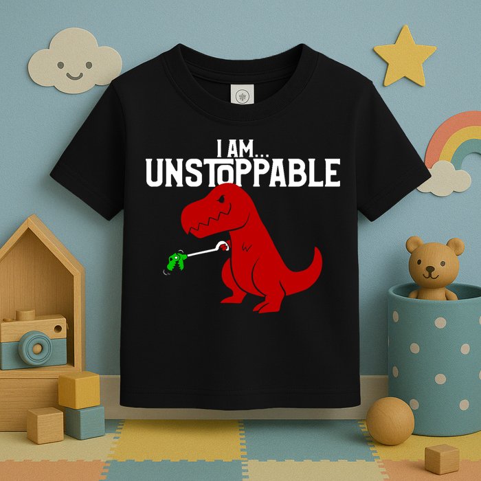 Cute & Funny I Am Unstoppable T-Rex Dinosaur Toddler T-Shirt