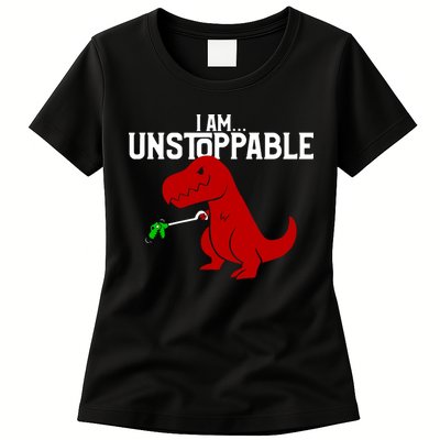 Cute & Funny I Am Unstoppable T-Rex Dinosaur Womens T-Shirt