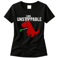 Cute & Funny I Am Unstoppable T-Rex Dinosaur Womens T-Shirt