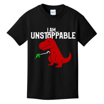 Cute & Funny I Am Unstoppable T-Rex Dinosaur Kids T-Shirt