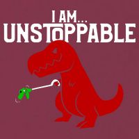 Cute & Funny I Am Unstoppable T-Rex Dinosaur 16oz Travel Tumbler