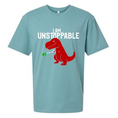 Cute & Funny I Am Unstoppable T-Rex Dinosaur Sueded Cloud Jersey T-Shirt