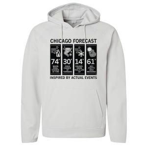 Chicago Forecast Inspired By Actual Events Performance Fleece Hoodie