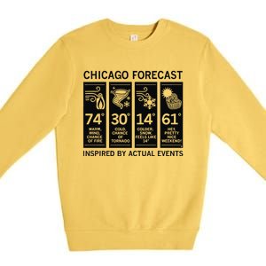 Chicago Forecast Inspired By Actual Events Premium Crewneck Sweatshirt