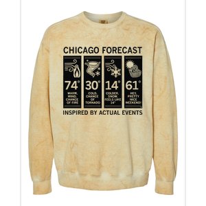 Chicago Forecast Inspired By Actual Events Colorblast Crewneck Sweatshirt