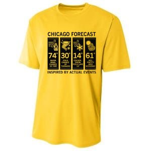 Chicago Forecast Inspired By Actual Events Performance Sprint T-Shirt