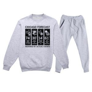 Chicago Forecast Inspired By Actual Events Premium Crewneck Sweatsuit Set