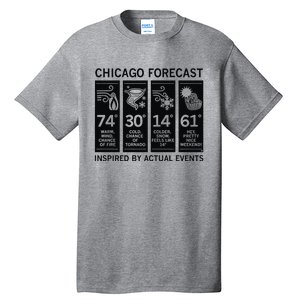 Chicago Forecast Inspired By Actual Events Tall T-Shirt