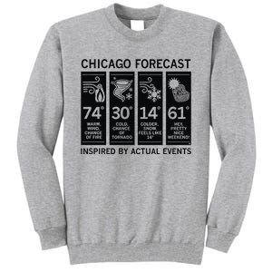 Chicago Forecast Inspired By Actual Events Tall Sweatshirt