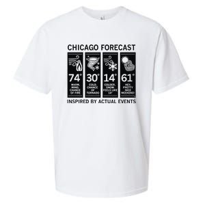 Chicago Forecast Inspired By Actual Events Sueded Cloud Jersey T-Shirt