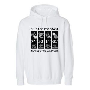 Chicago Forecast Inspired By Actual Events Garment-Dyed Fleece Hoodie