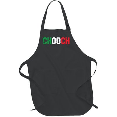 Chooch Funny Italian Slang Italia Flag Italy Humor Full-Length Apron With Pockets