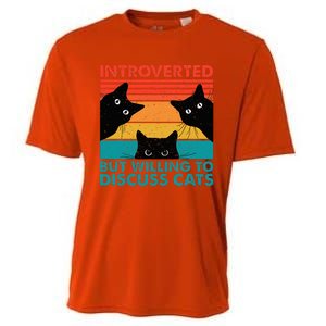 Cat Funny Introverted But Willing To Discuss Cats Cooling Performance Crew T-Shirt