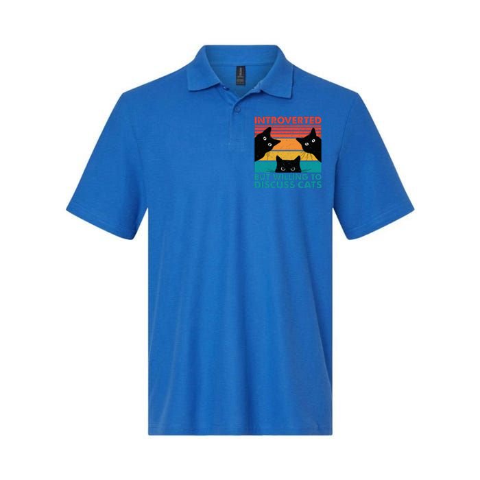 Cat Funny Introverted But Willing To Discuss Cats Softstyle Adult Sport Polo