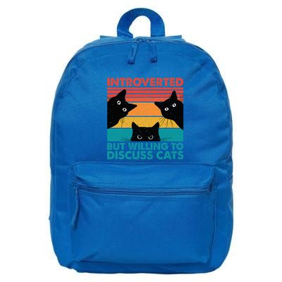 Cat Funny Introverted But Willing To Discuss Cats 16 in Basic Backpack
