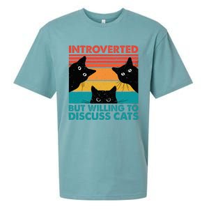 Cat Funny Introverted But Willing To Discuss Cats Sueded Cloud Jersey T-Shirt