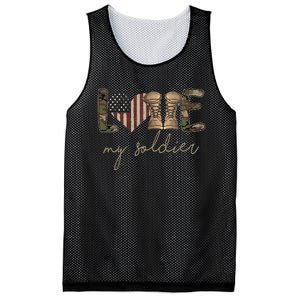 Camour Flag I Love My Soldier Military Army Wife USA Mesh Reversible Basketball Jersey Tank