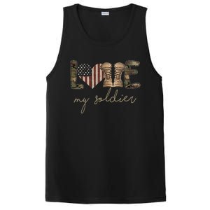 Camour Flag I Love My Soldier Military Army Wife USA PosiCharge Competitor Tank