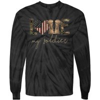 Camour Flag I Love My Soldier Military Army Wife USA Tie-Dye Long Sleeve Shirt