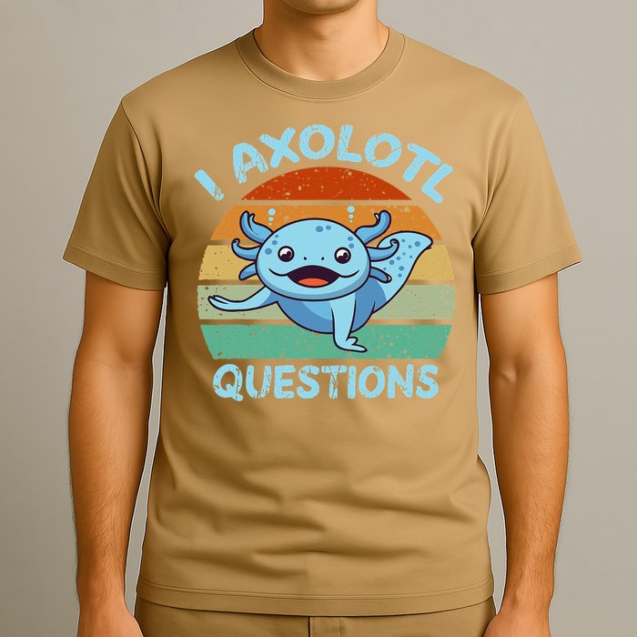 CAT Funny I Axolotl Questions T-Shirt