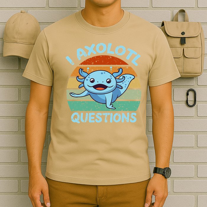 CAT Funny I Axolotl Questions T-Shirt