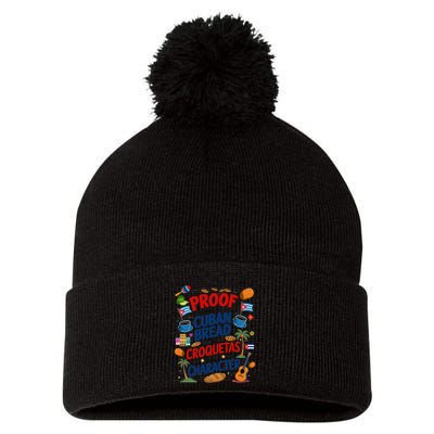 Cuban Flag Ideas & Hispanic Cuban Croquetas Pom Pom 12in Knit Beanie