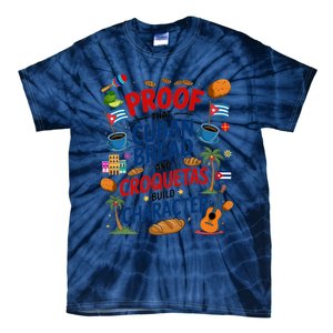 Cuban Flag Ideas & Hispanic Cuban Croquetas Tie-Dye T-Shirt