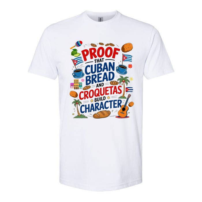 Cuban Flag Ideas & Hispanic Cuban Croquetas Softstyle CVC T-Shirt