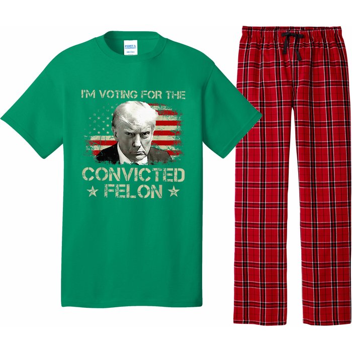 Convicted Felon Im Voting Convicted Felon 2024 Pajama Set