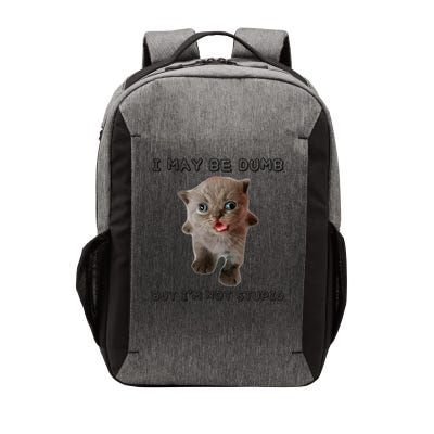 Cat Funny I May Be Dumb But Im Not Stupid Vector Backpack