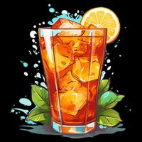 Cool Fruit Ice Tea For Soft Drink Lovers Button