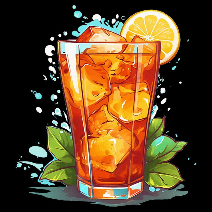 Cool Fruit Ice Tea For Soft Drink Lovers Button