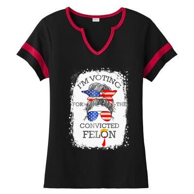 Convicted Felon IM Voting Convicted Felon Ladies Halftime Notch Neck Tee