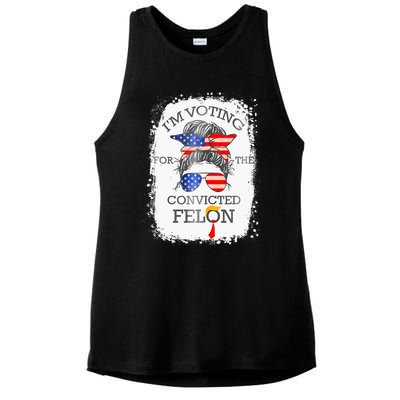 Convicted Felon IM Voting Convicted Felon Ladies PosiCharge Tri-Blend Wicking Tank