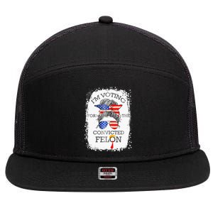 Convicted Felon IM Voting Convicted Felon 7 Panel Mesh Trucker Snapback Hat