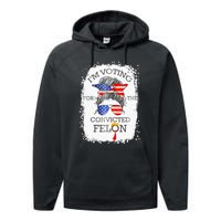 Convicted Felon IM Voting Convicted Felon Performance Fleece Hoodie