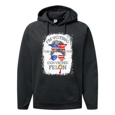 Convicted Felon IM Voting Convicted Felon Performance Fleece Hoodie