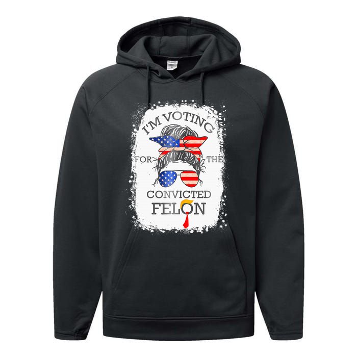 Convicted Felon IM Voting Convicted Felon Performance Fleece Hoodie