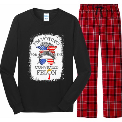 Convicted Felon IM Voting Convicted Felon Long Sleeve Pajama Set