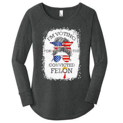 Convicted Felon IM Voting Convicted Felon Women's Perfect Tri Tunic Long Sleeve Shirt