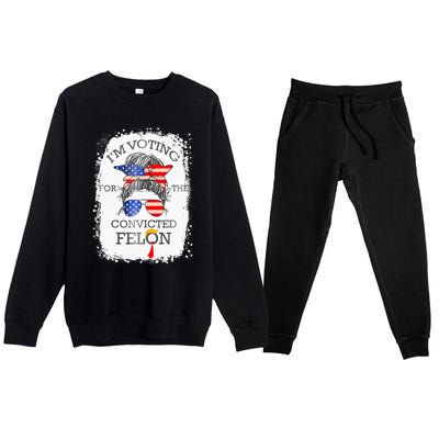 Convicted Felon IM Voting Convicted Felon Premium Crewneck Sweatsuit Set